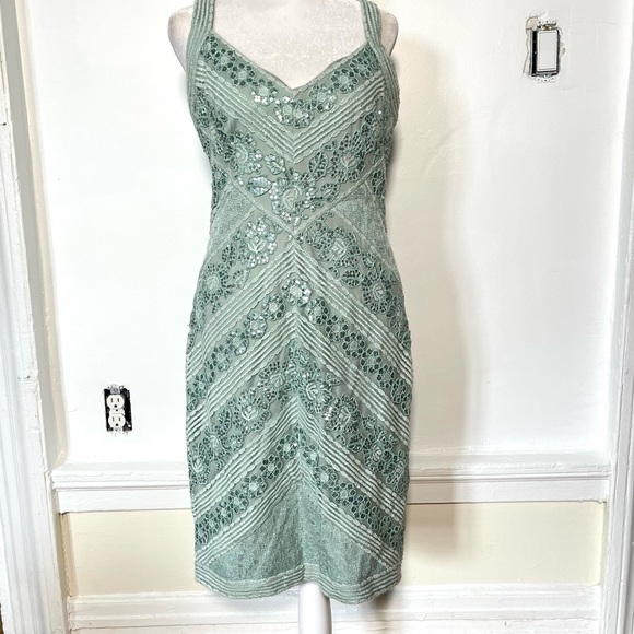 TADASHI SHOJI Maia Jade Green Sheath Dress - Picture 5 of 8